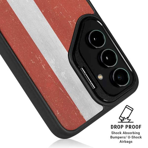 Latvia Flag Distressed Galaxy S24 Plus Kickstand Case